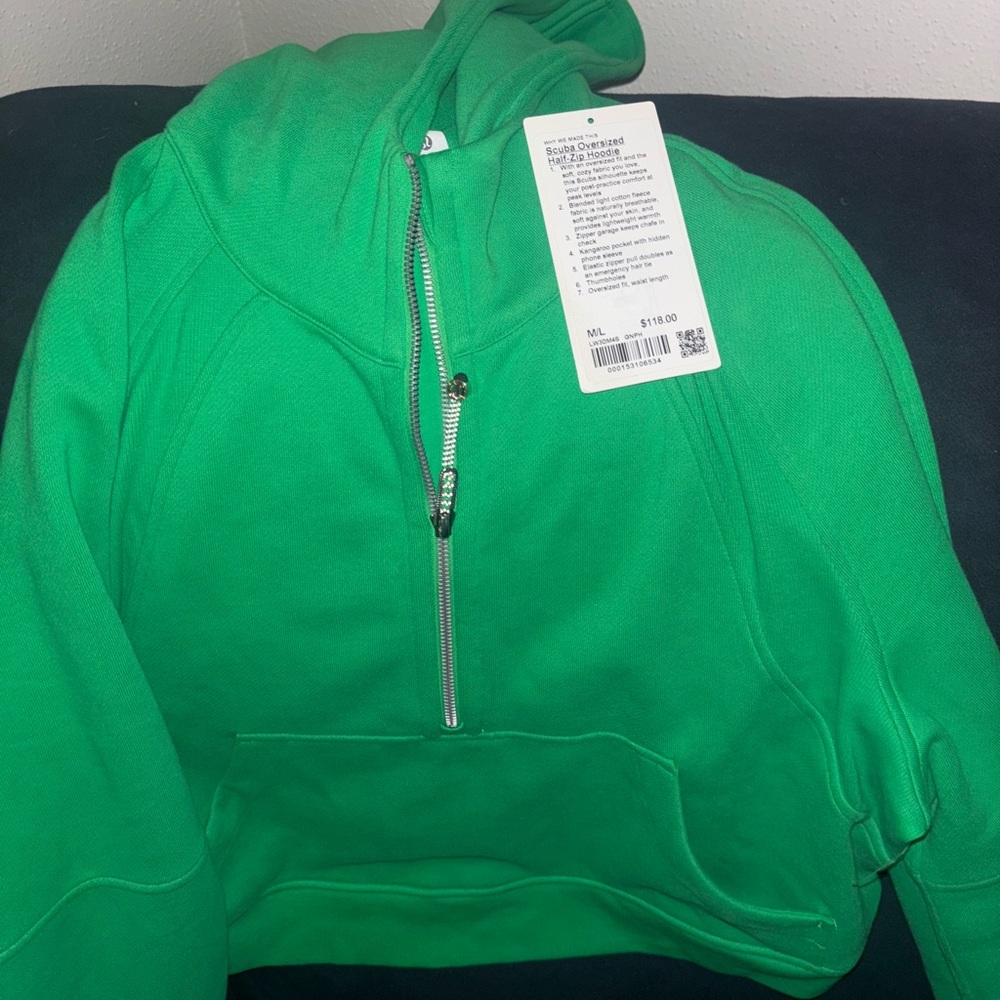 lululemon athletica Green Leather Jacket